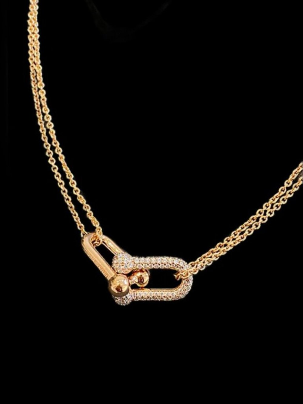 SOLD Tiffany & Co. HardWear 18K Rose Gold Pave Diamond Small Double Link - Picture 5 of 5